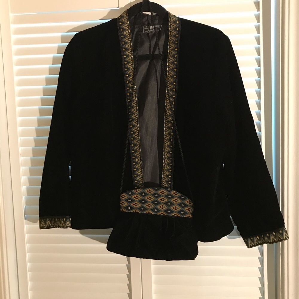 Velvet Jacket and matching purse